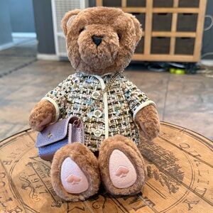 Kate Spade Brown Teddy Bear with Stylish Jacket